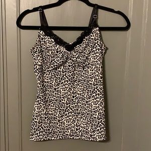 White House Black Market cheetah top!